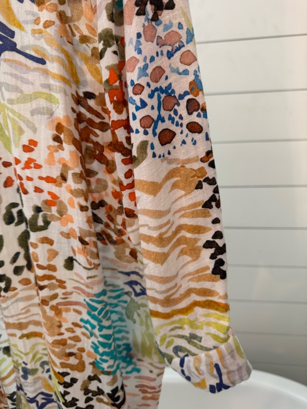 Echo Multi-Color Abstract Print Button-Down Shirt - Picture 2 of 3